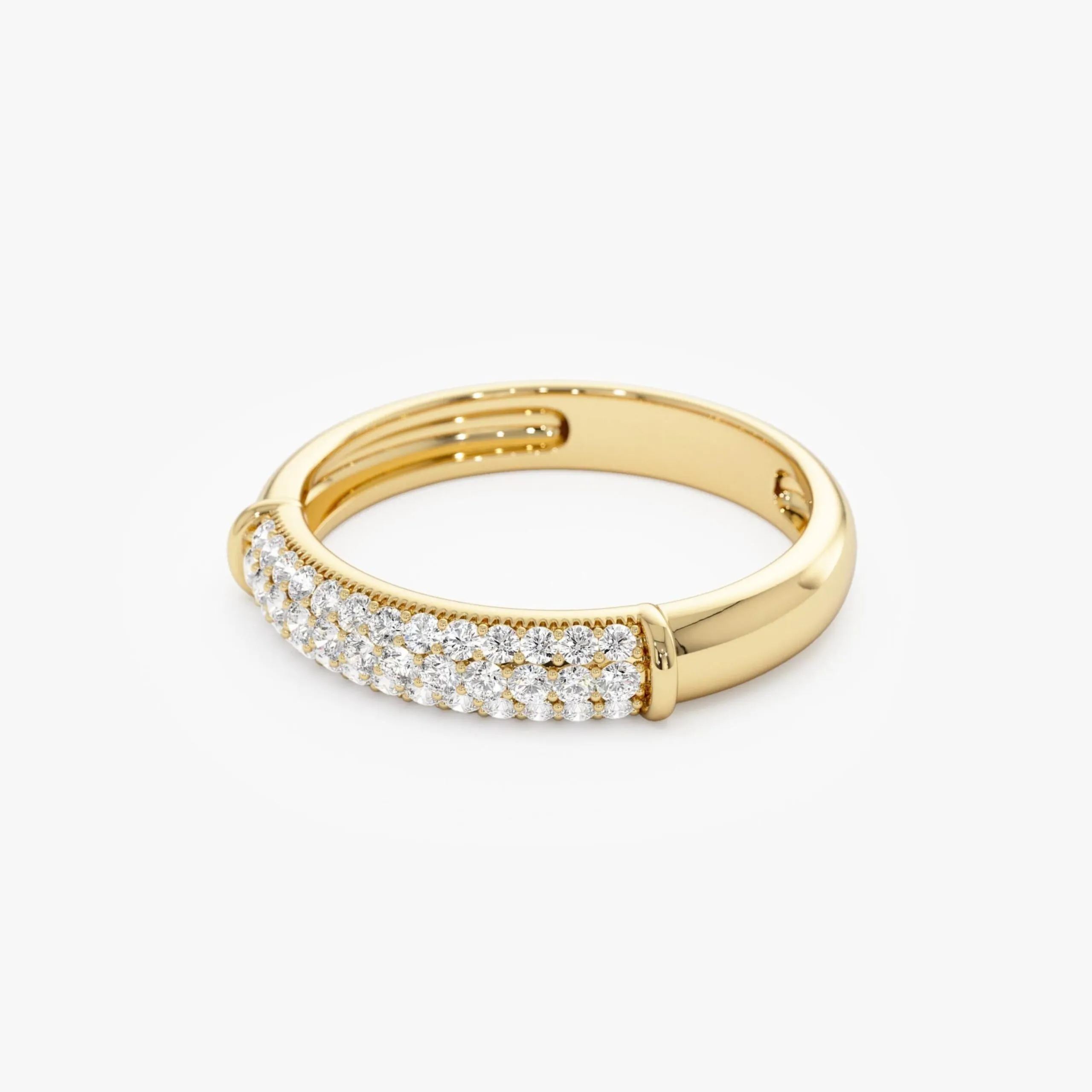 Three Row Diamond Pave Band - Image 4