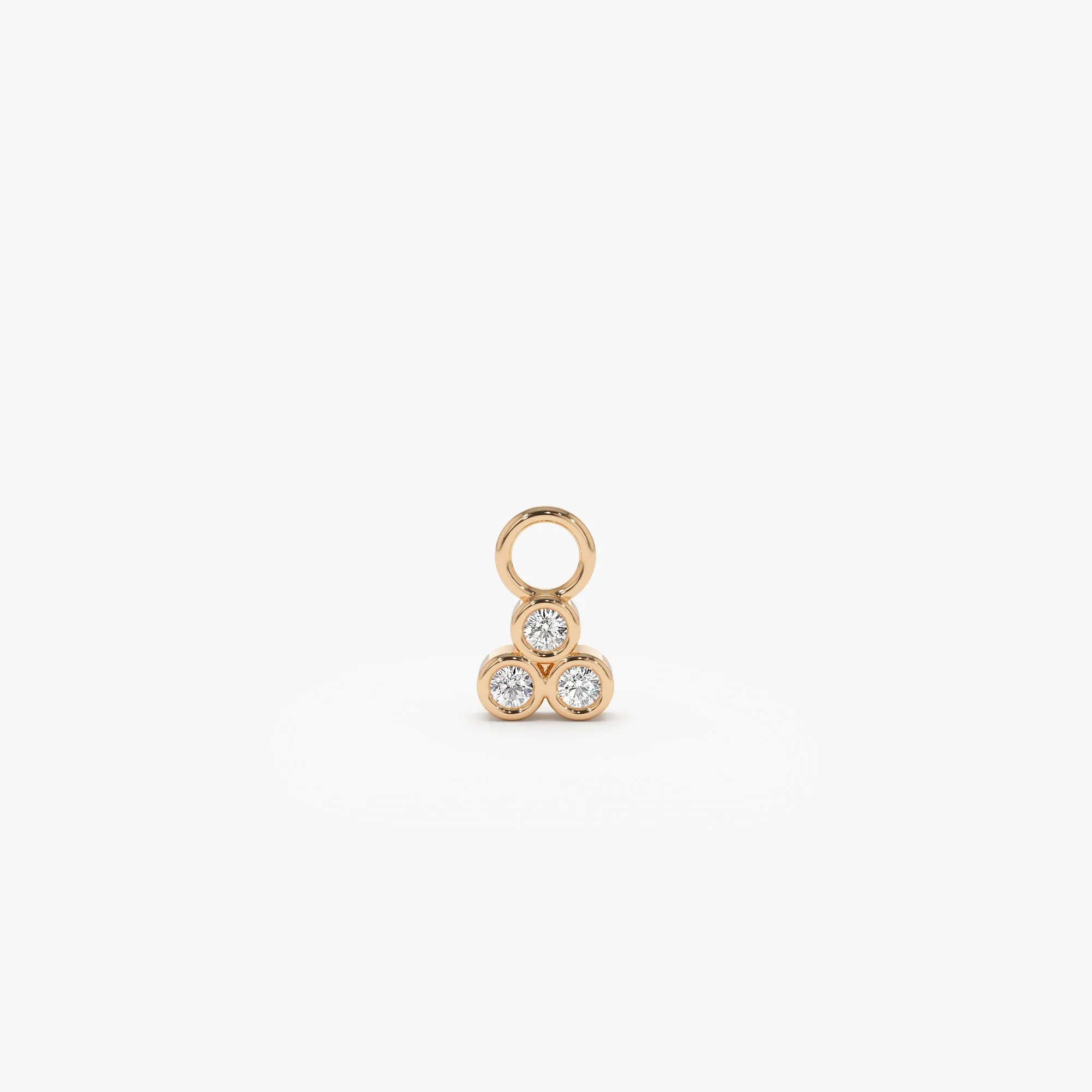 Tri Bezel Hoop Charm - Image 4