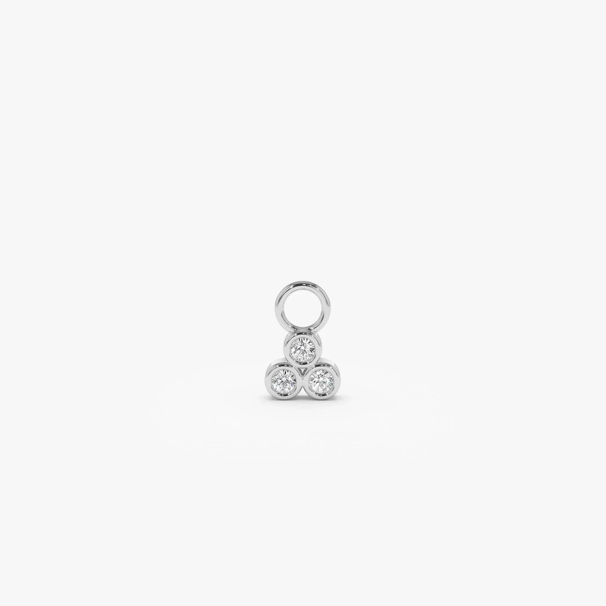 Tri Bezel Hoop Charm - Image 5