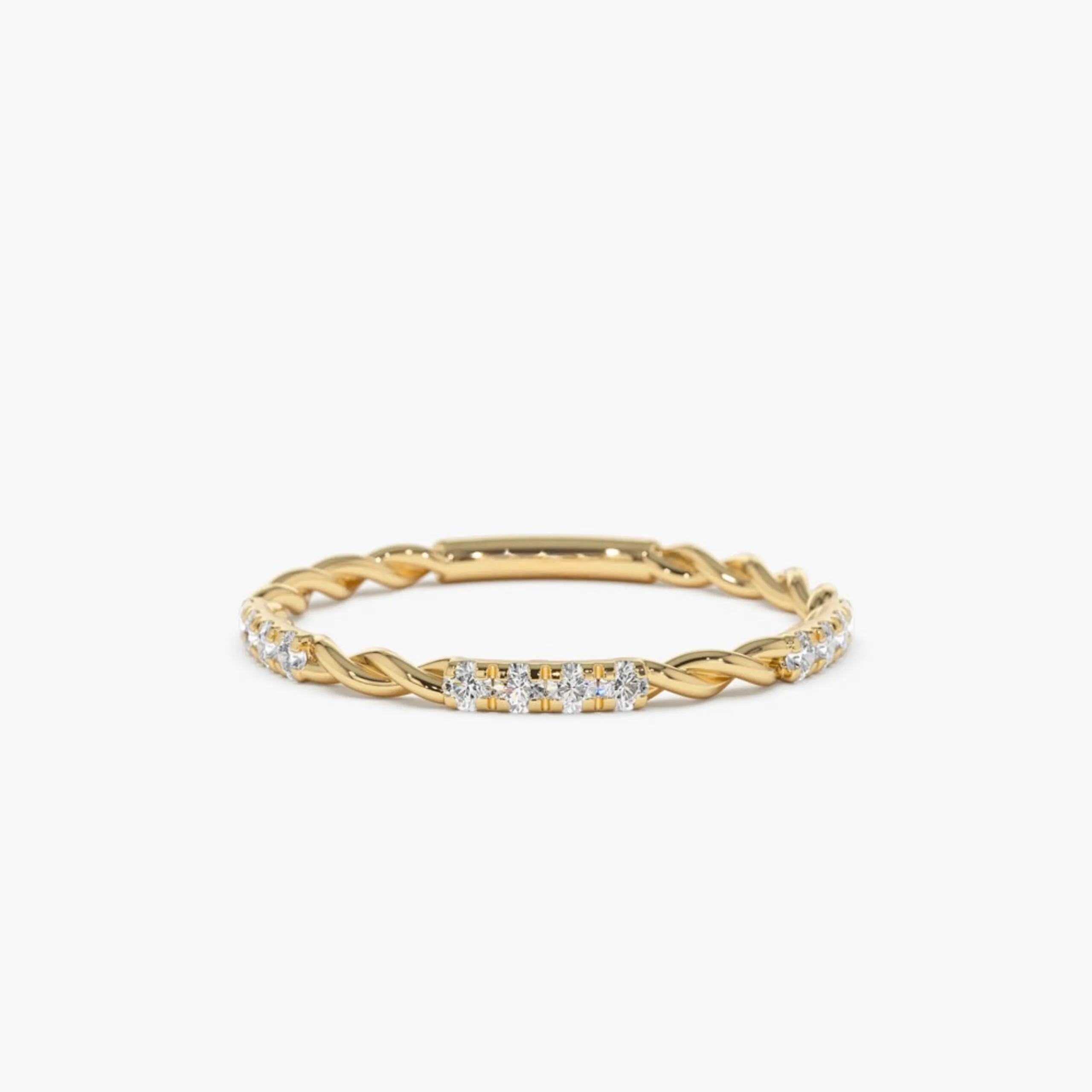 Twisted Rope 34 Eternity Diamond Ring