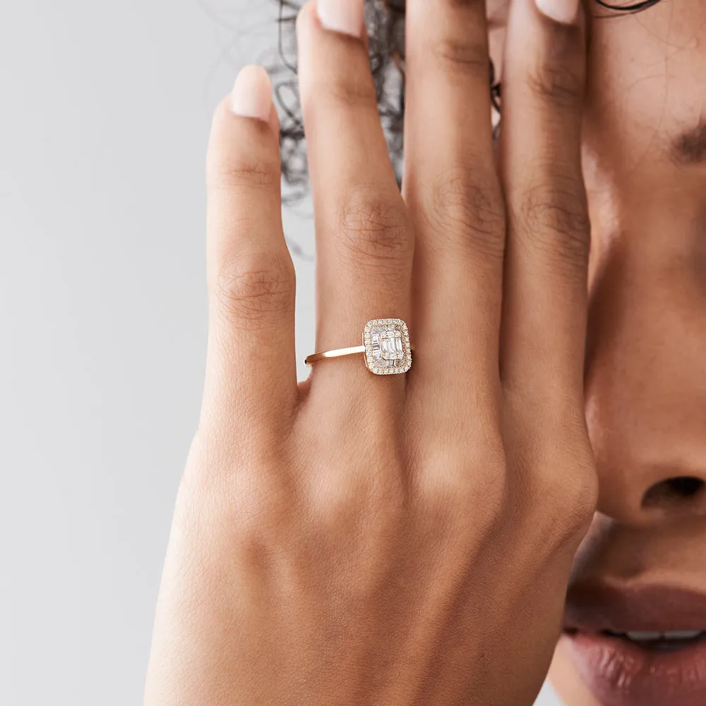 Unique Baguette Diamond Statement Ring - Image 3