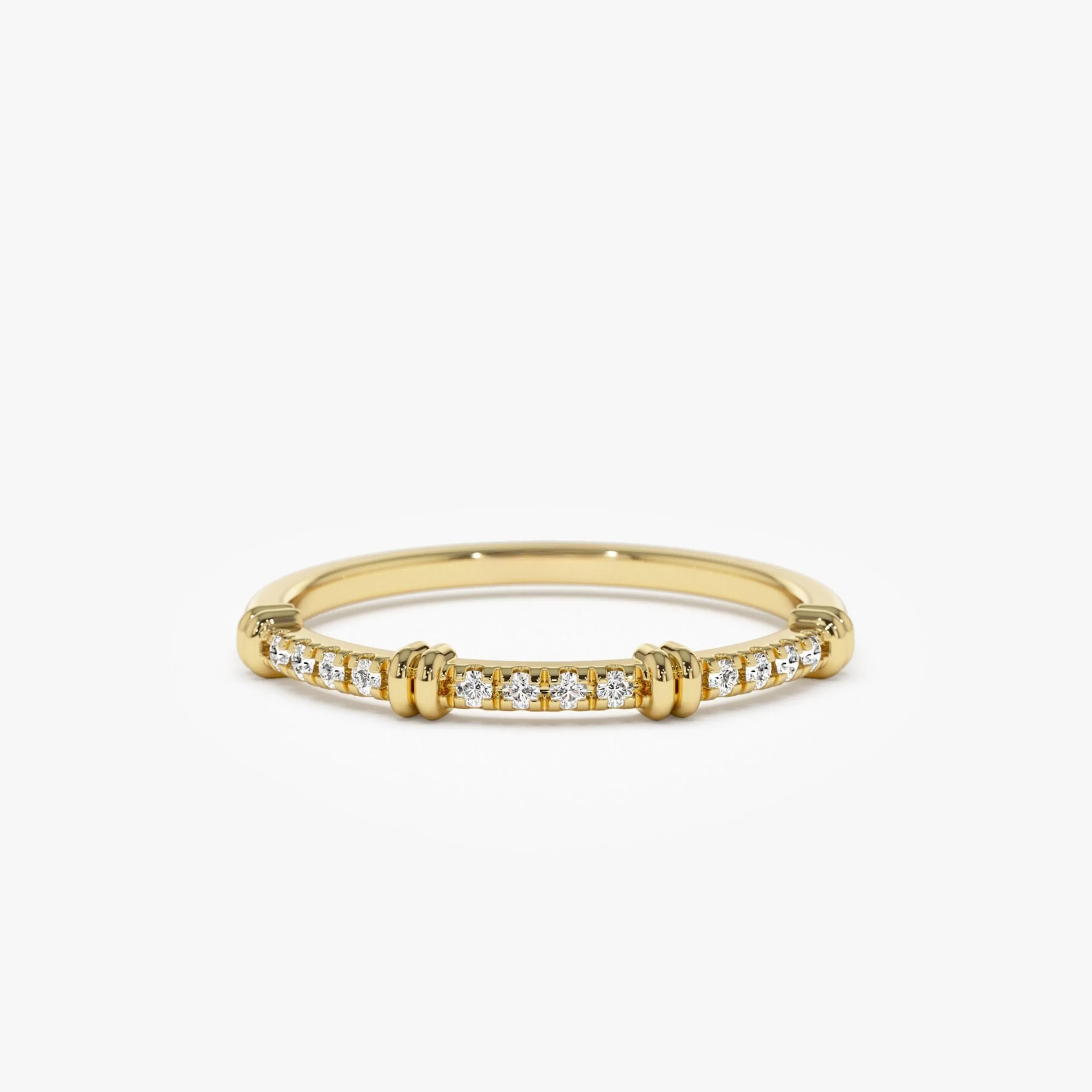 Unique Petite Diamond Stack Band