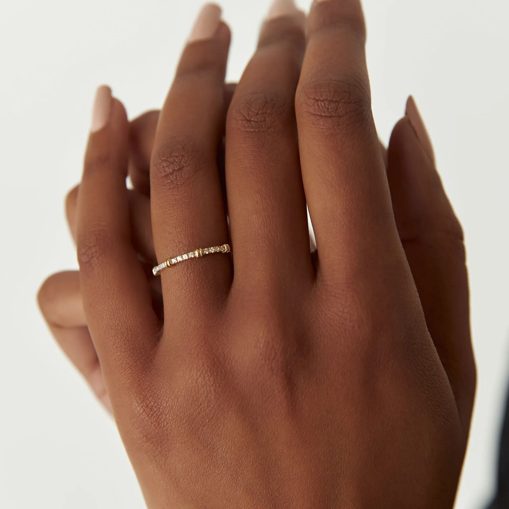 Unique Petite Diamond Stack Band - Image 6