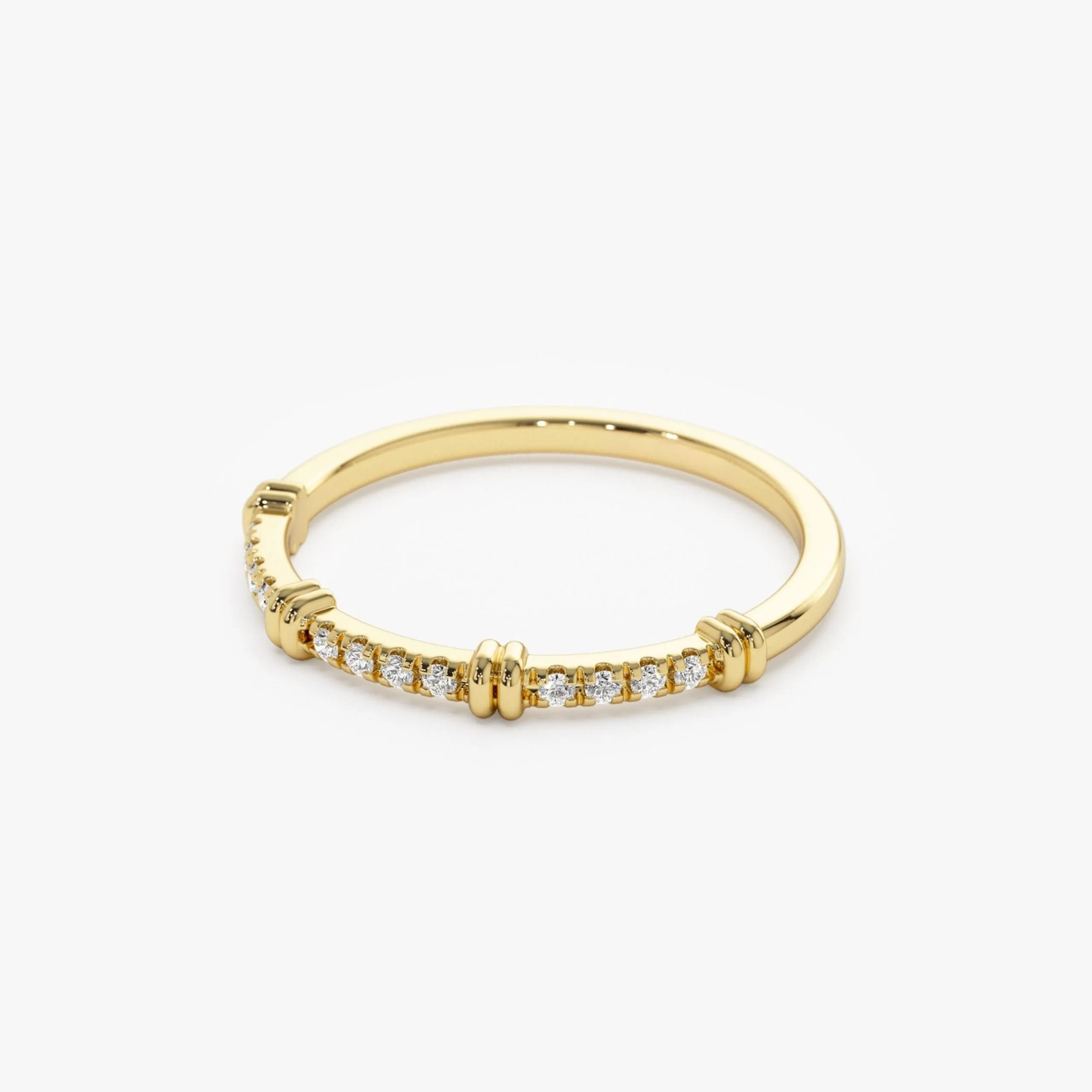 Unique Petite Diamond Stack Band - Image 4