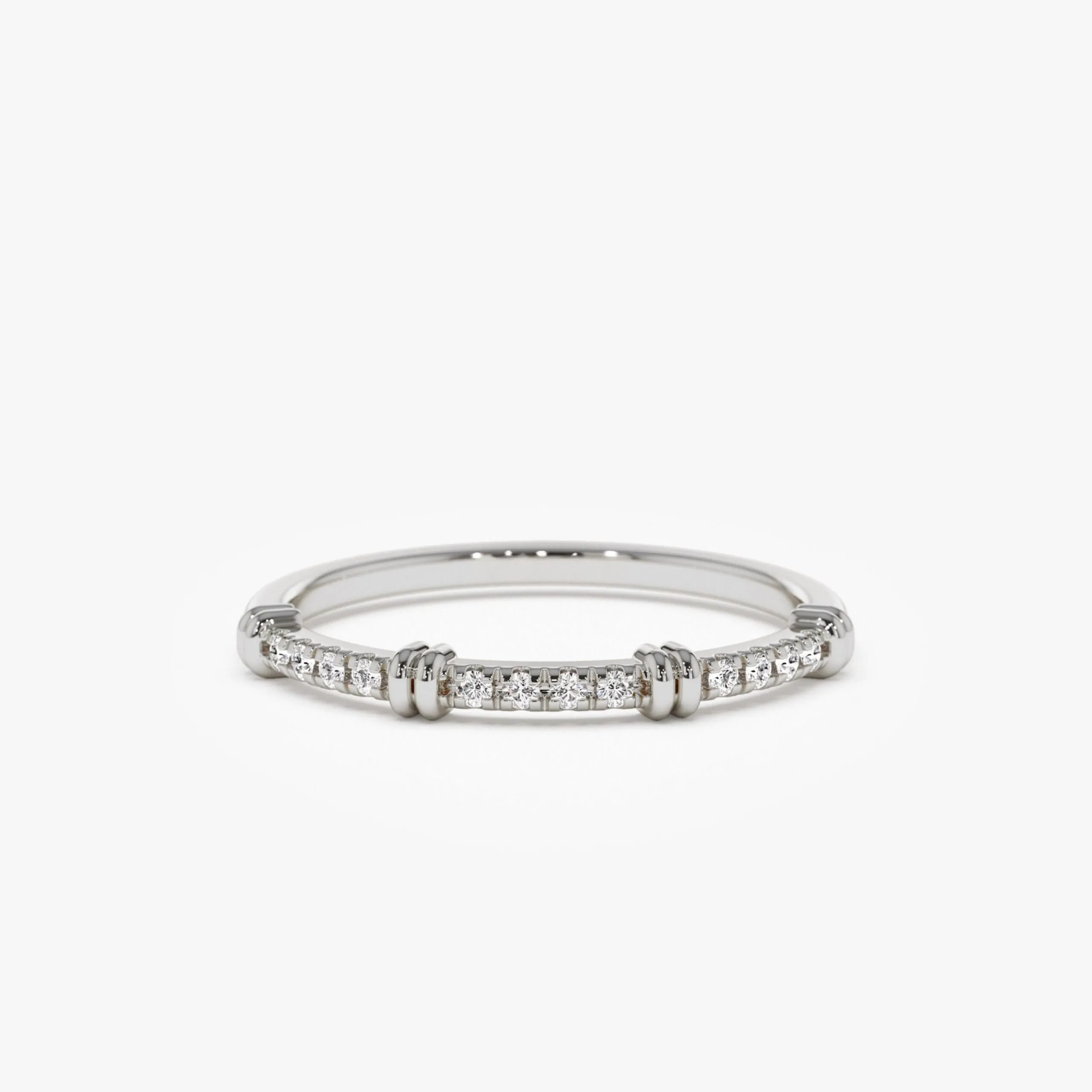 Unique Petite Diamond Stack Band - Image 2