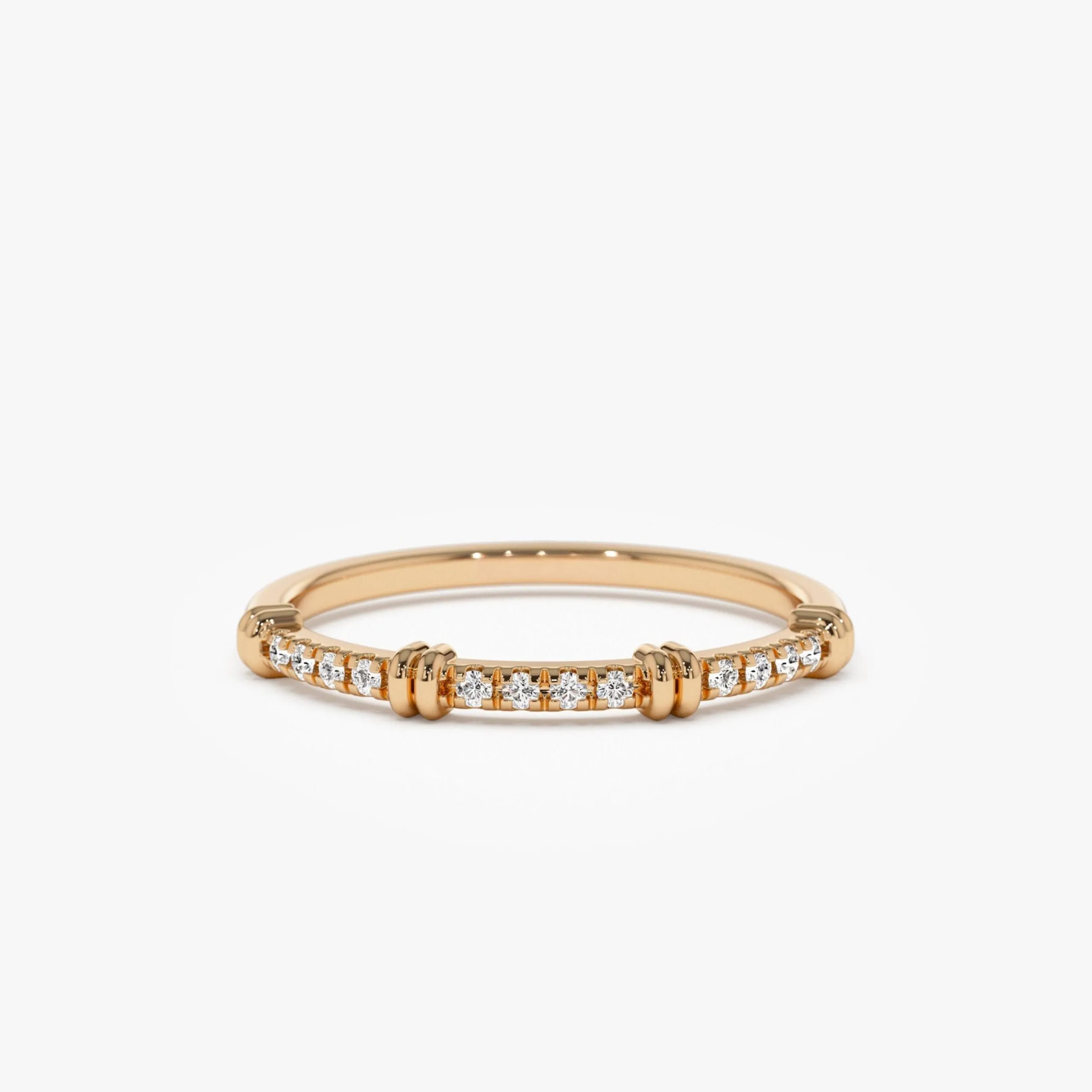 Unique Petite Diamond Stack Band - Image 3
